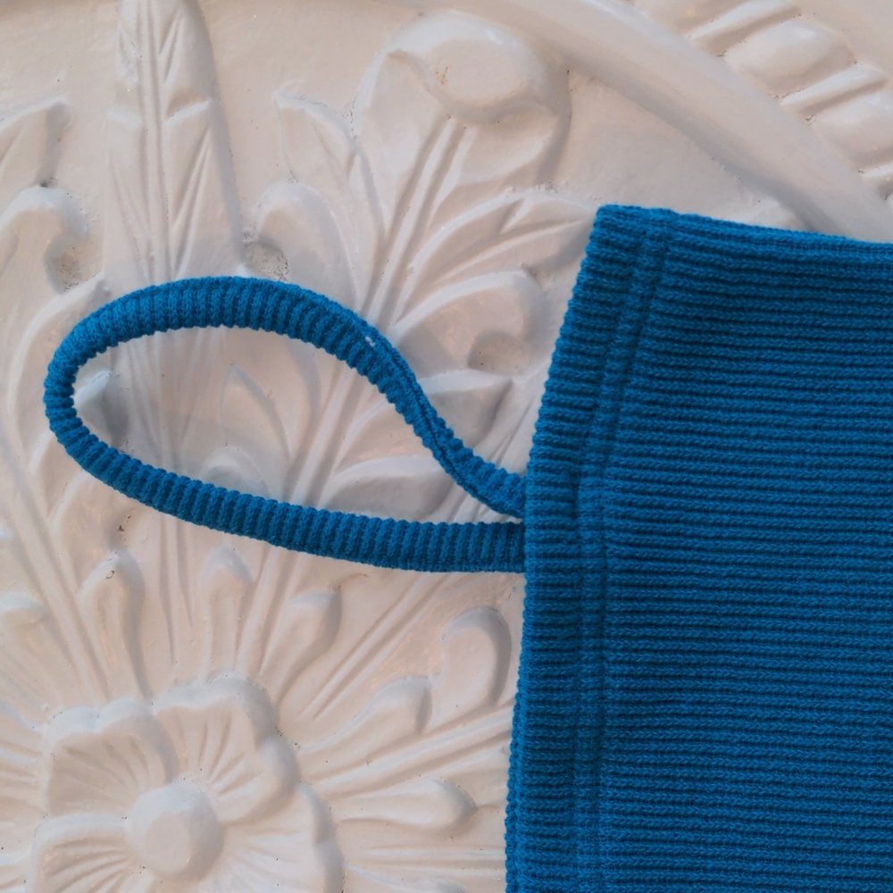 Blue Ribbed Tank Top, One Size - Picture 7 of 7